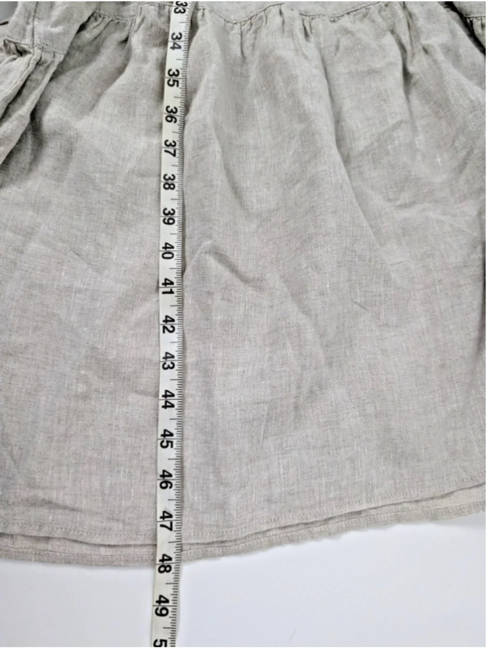 NWT Haven Well Within Linen Tiered Midi Shirt Dress Flax Sz L Beachy Coastal
